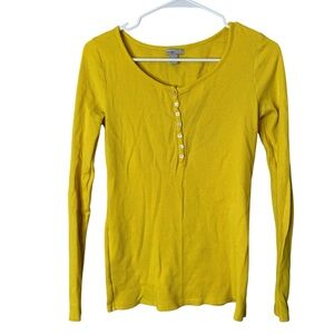 Vintage Old Navy Y2K Henley Size M Preppy 90S Thermal Waffle Knit Grunge